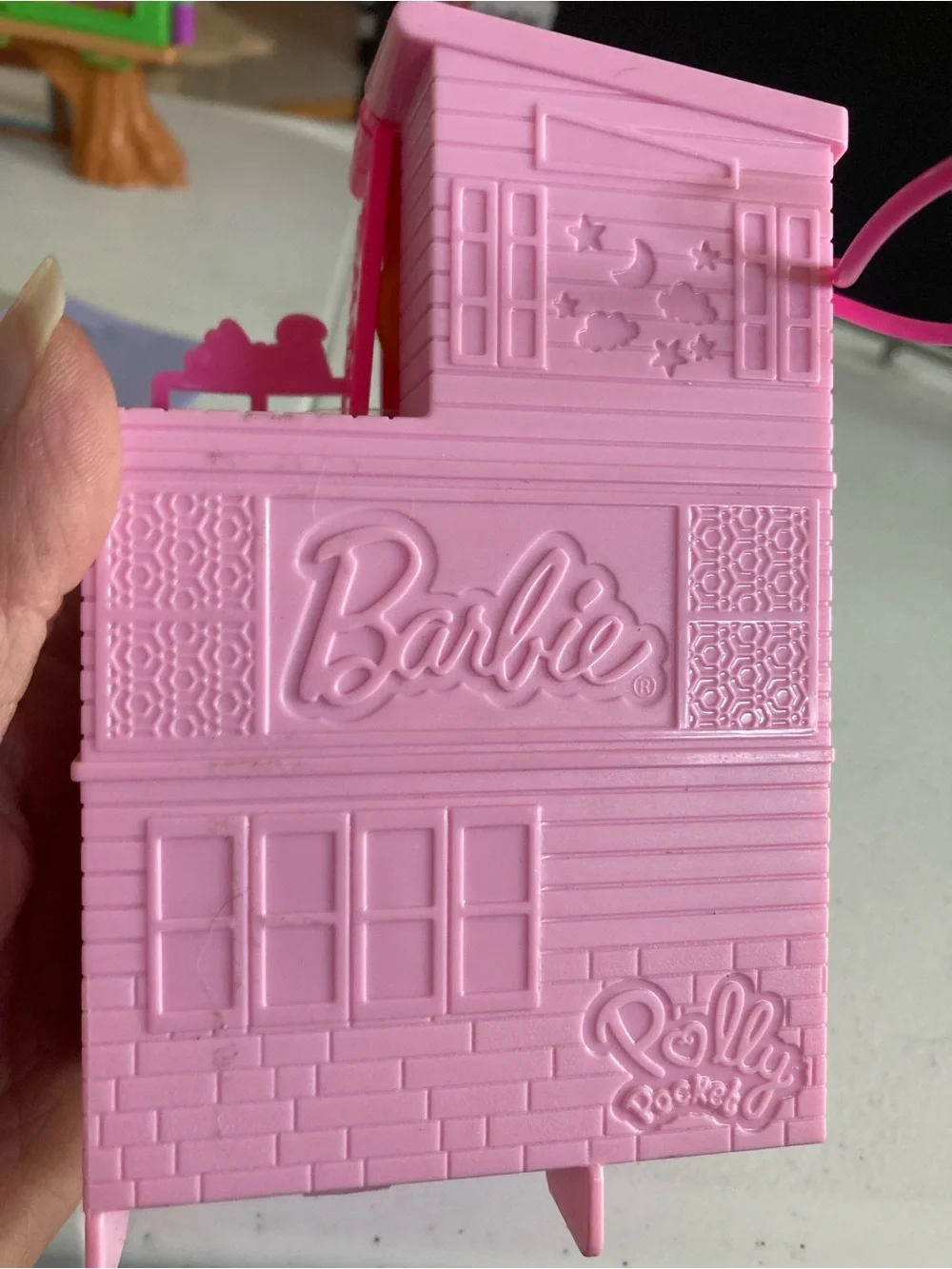 Poly Pocket Barbie Dream House Mini Playset Compact Dollhouse - Pink Mattel